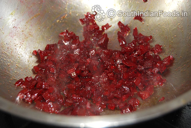 Beetroot is ready, cut off heat