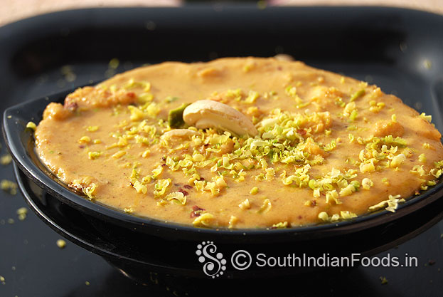 Add cashews & grated pistachios