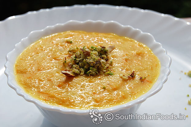 Jaggery rava carrot payasam