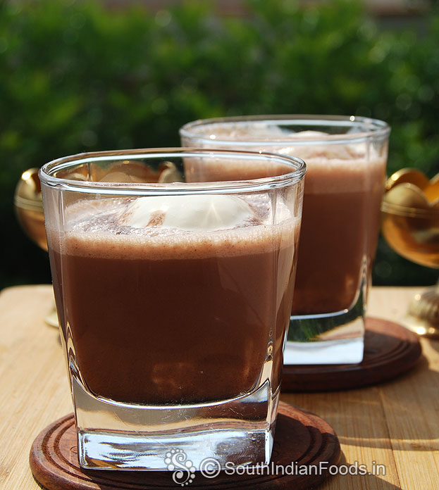 Perfect chocolate milkshake
