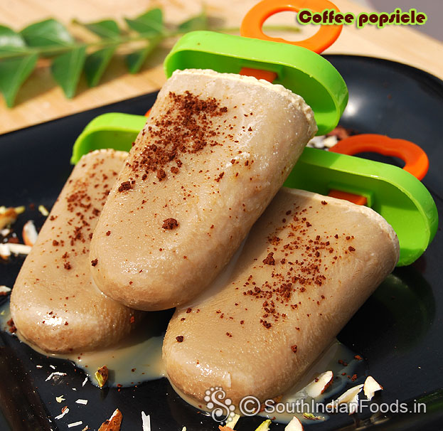 Coffee condensed milk popsicle