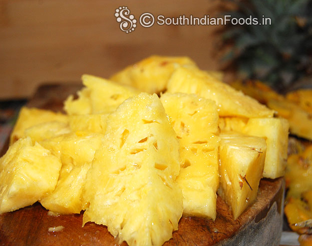 Chop pineapple