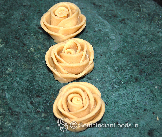 Raw rose flower pitha ready