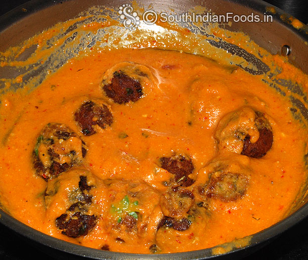 Add coriander leaves, cut off heat