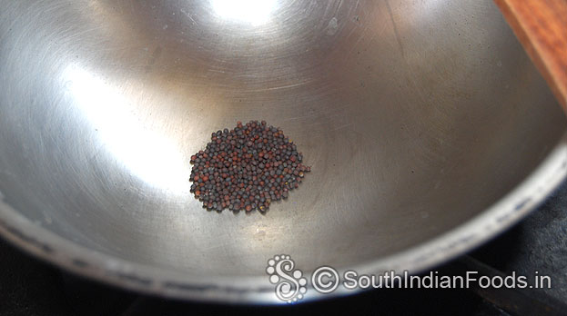 Dry roast mustard seeds