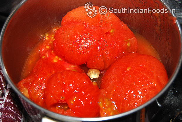 Put it in a mixie jar, grind to smooth puree