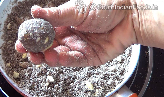 Healthy, and iron rich black rice ladoo ready