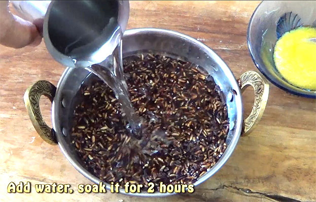 Wash & soak black rice murukku for 2 hours