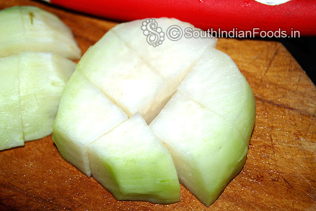 Cut in to cubes