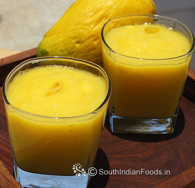 Homemade mango juice
