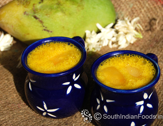 Iced mango lassi