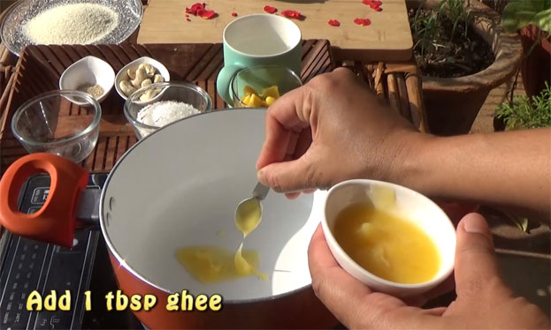 Add 1 tbsp ghee
