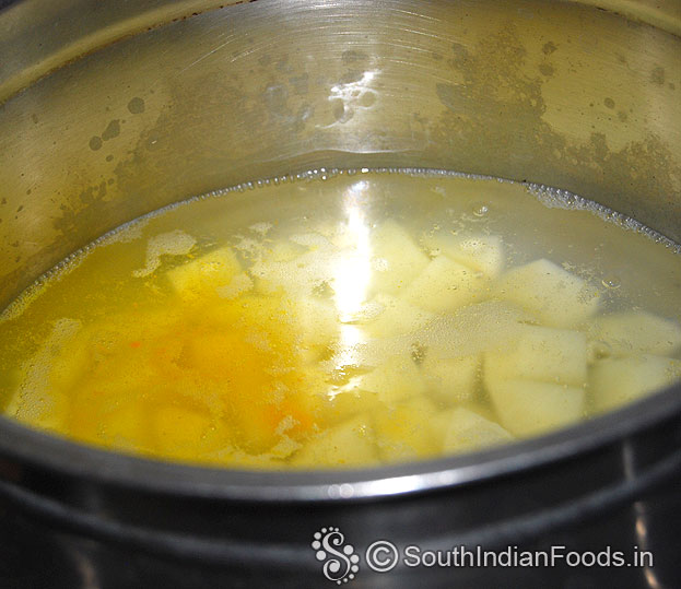 Add 1/4 tsp turmeric powder