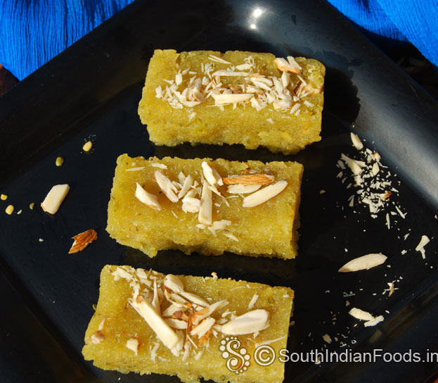 Healthy moong dal bars ready, store in an airtight container refrigerate