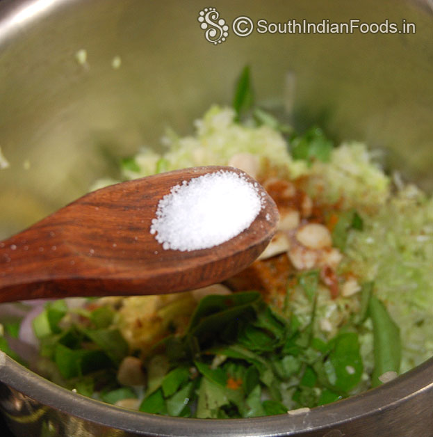 Add red chilli pwoder, turmeric and salt