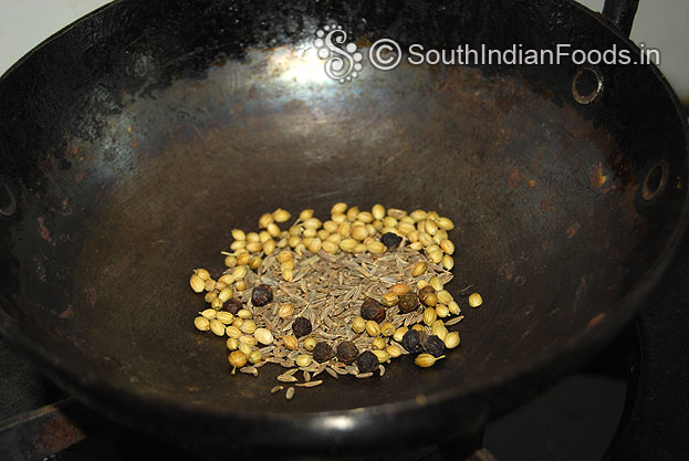 Dry roast jeeragam kothamalli milagu