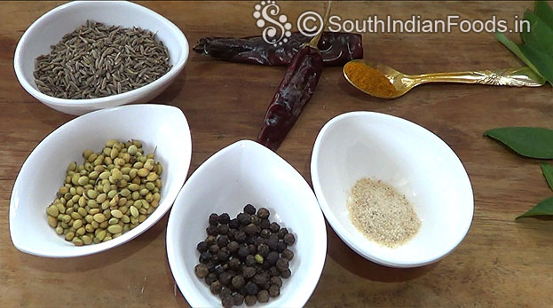 Rasam powder ingredients