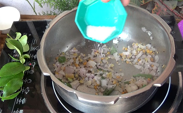 Add onion & salt