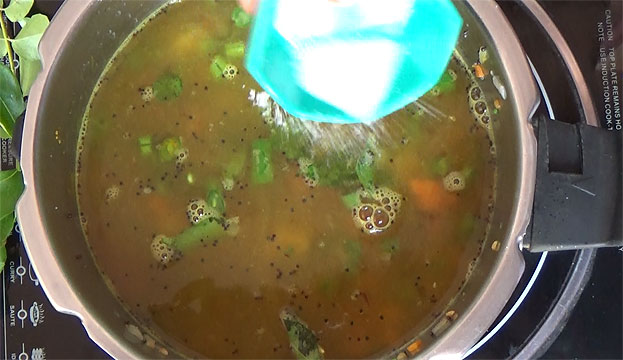 Add water, salt, let it boil