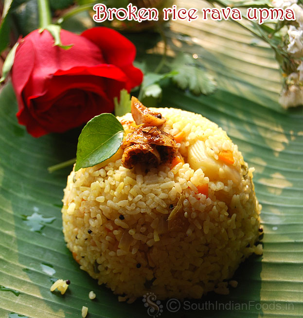 Broken rice rava upma