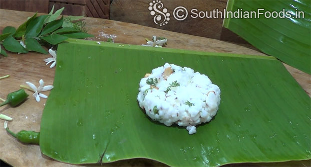Place it on banana leaf