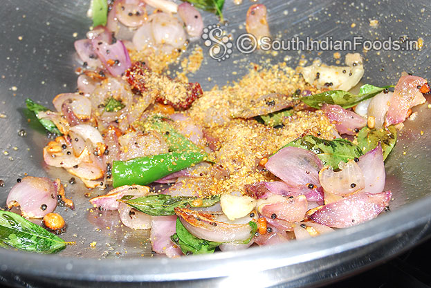Add fenugreek powder saute