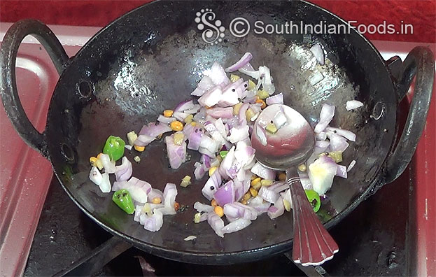 Add onion saute till soft