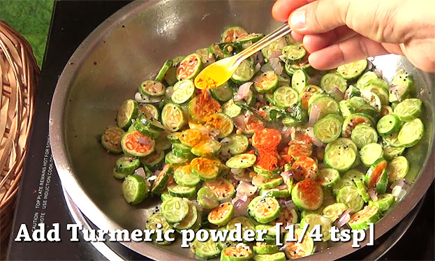 Add turmeric powder