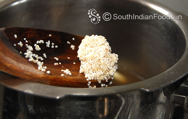 Add varagu arisi mix well let it boil