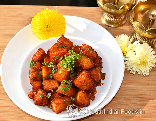 Leftover idli manchurian