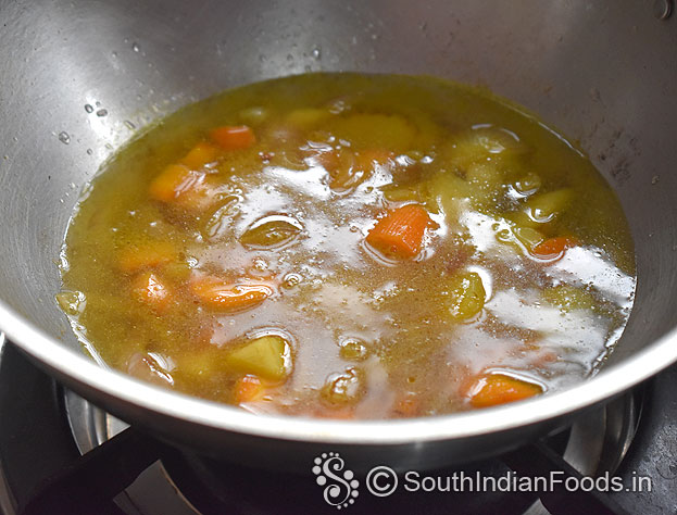 Add vegetable stock or water