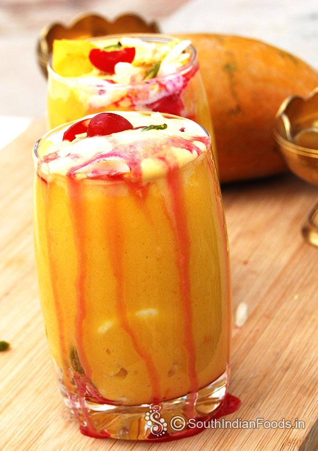 Mango mastani with ice cream