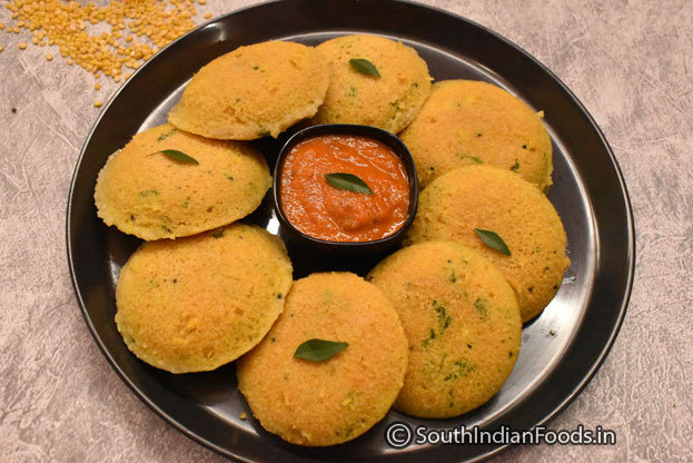 Spongy moong dal idli step 28