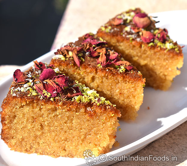 Delicious rava cake