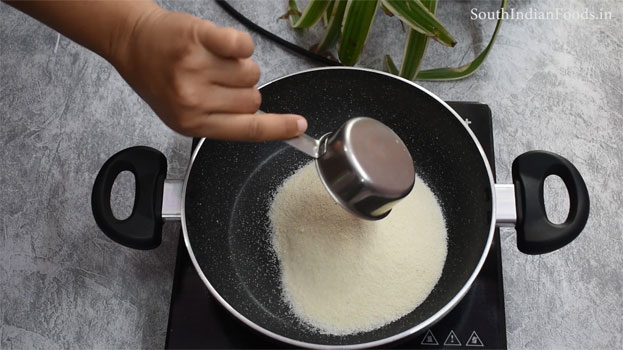 Instant rava idli without seasoning step 1