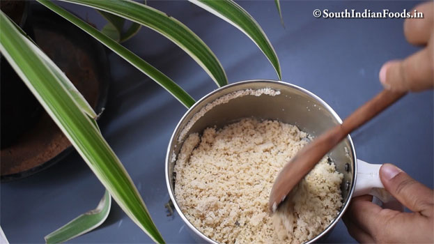 Jaggery peanut katli recipe step 8