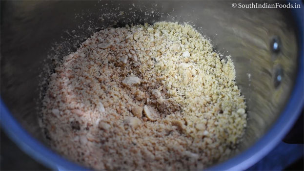 Peanut jaggery burfi step 6