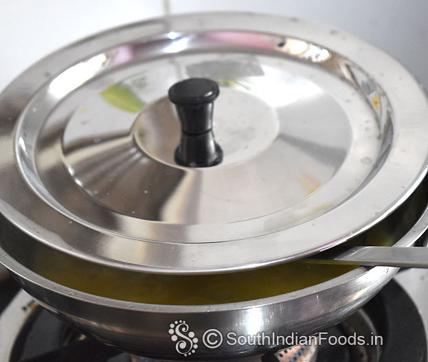Cover lid cook for 3 min