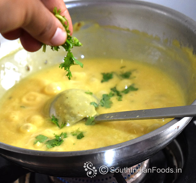 Add coriander leaves