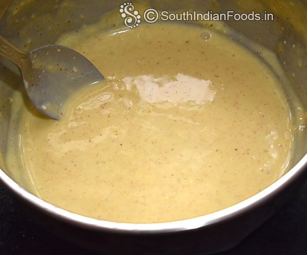 Add 1/2 cup of water, mix well. Batter ready, keep it aside
