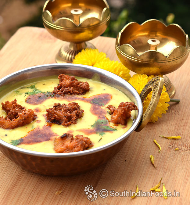 Serve hot with rice, idli, dosa or chapathi