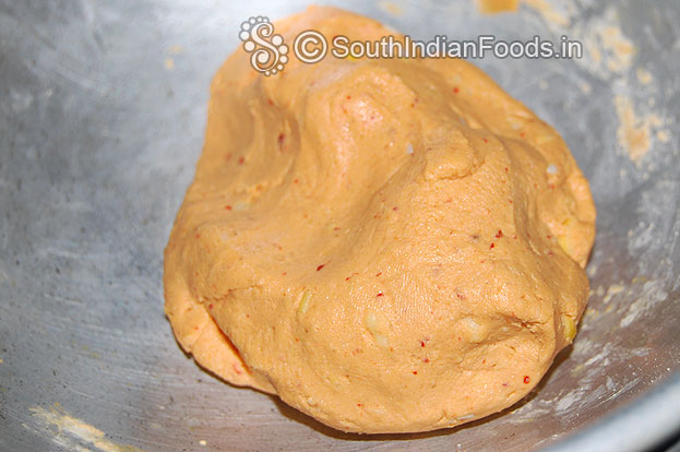 Kara thattai dough is ready divide the dough into equal size balls