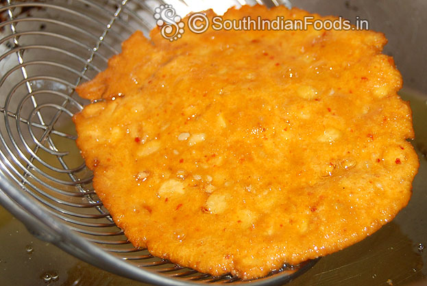 Now thattai is ready take it out & drain on absorbent paper