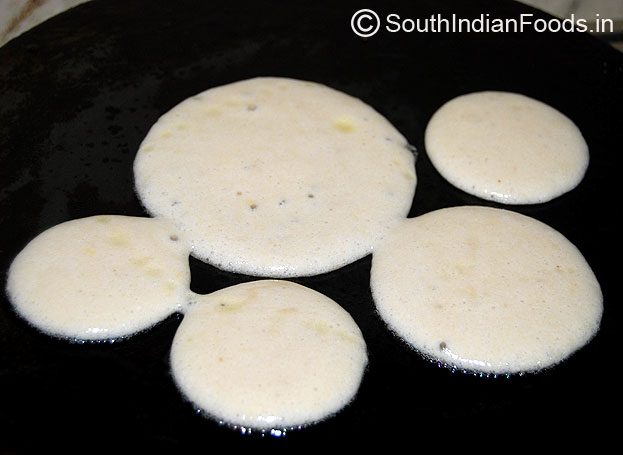 Pour batter & make dosa