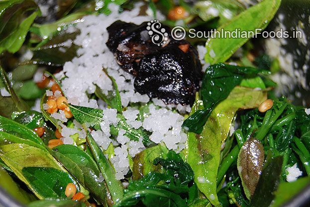 Add sea salt, tamarind & finely grind