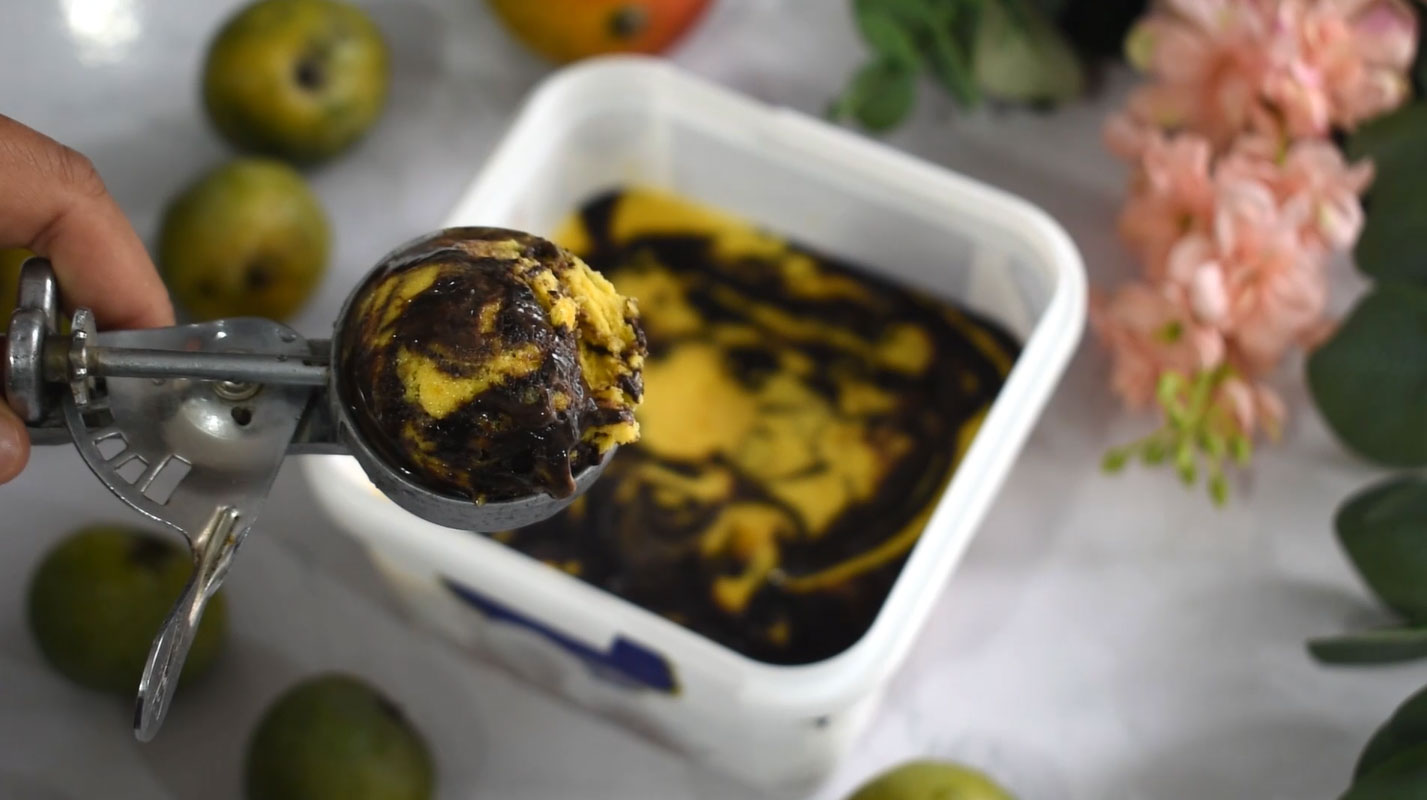 Mango chocolate ice cream 1