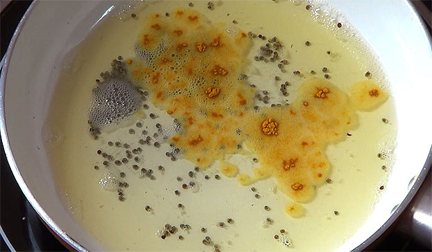 Add turmeric powder & asafetida