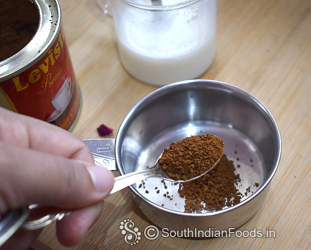 Add 2 tsp instant coffee powder