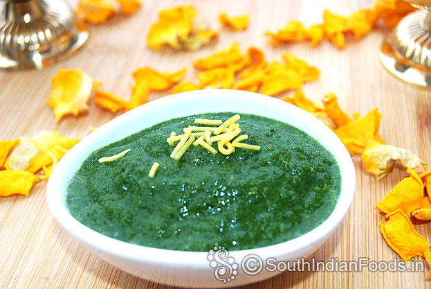 Mint coriander green chutney for chaat, chapathi roll and sandwich