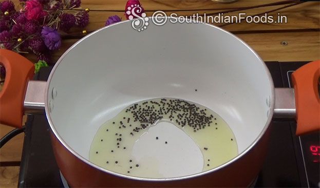 Heat oil, add mustard seeds